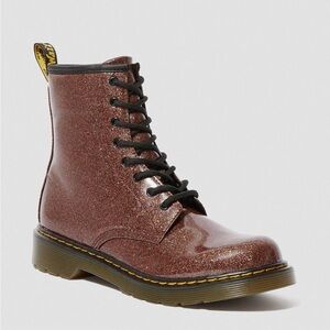 Dr. Martens’ YOUTH 1460 GLITTER LACE UP BOOTS Size US 3 in Brown Coated Glitter